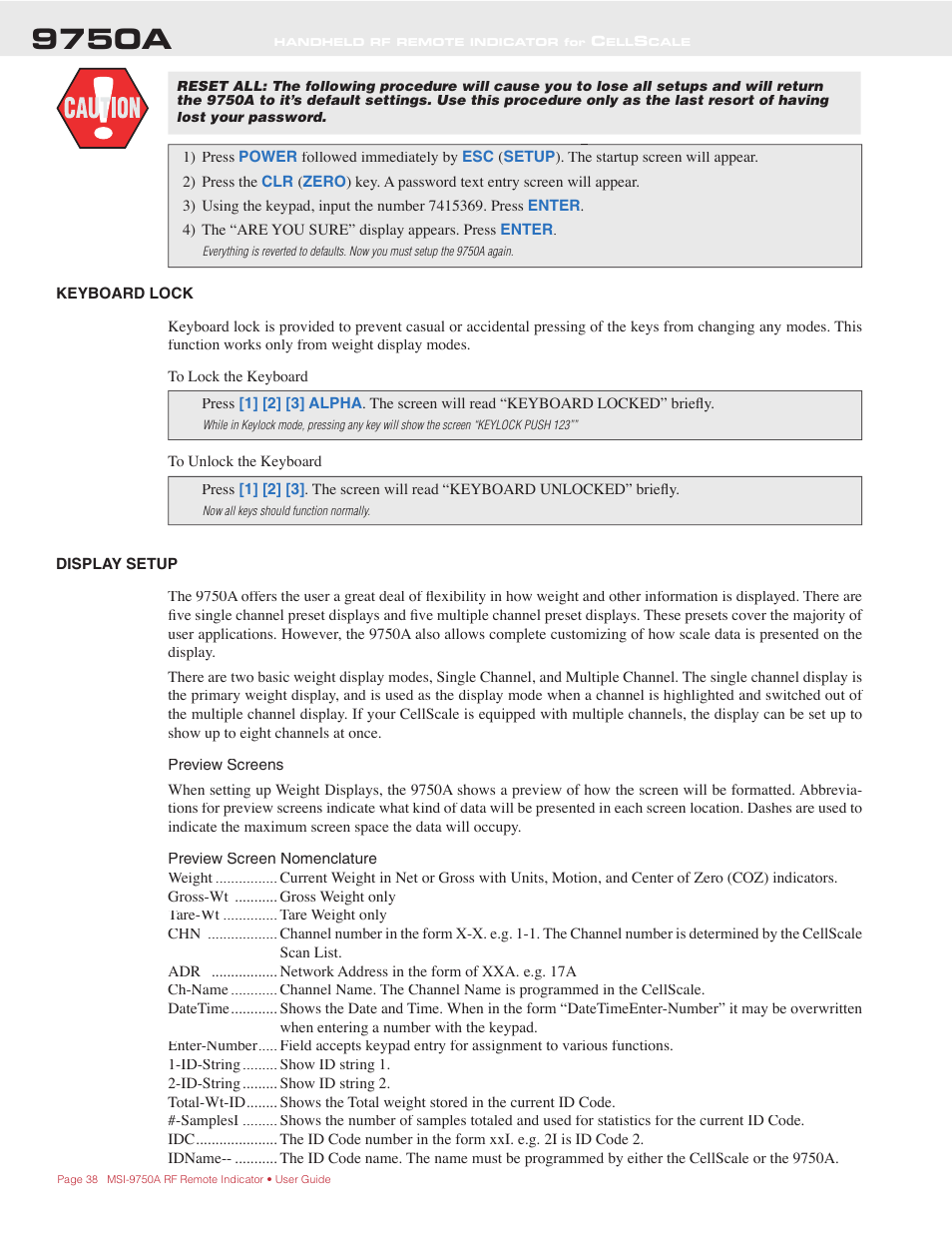9750a | Rice Lake MSI-9750A CellScale RF Portable Indicator User Manual | Page 38 / 95