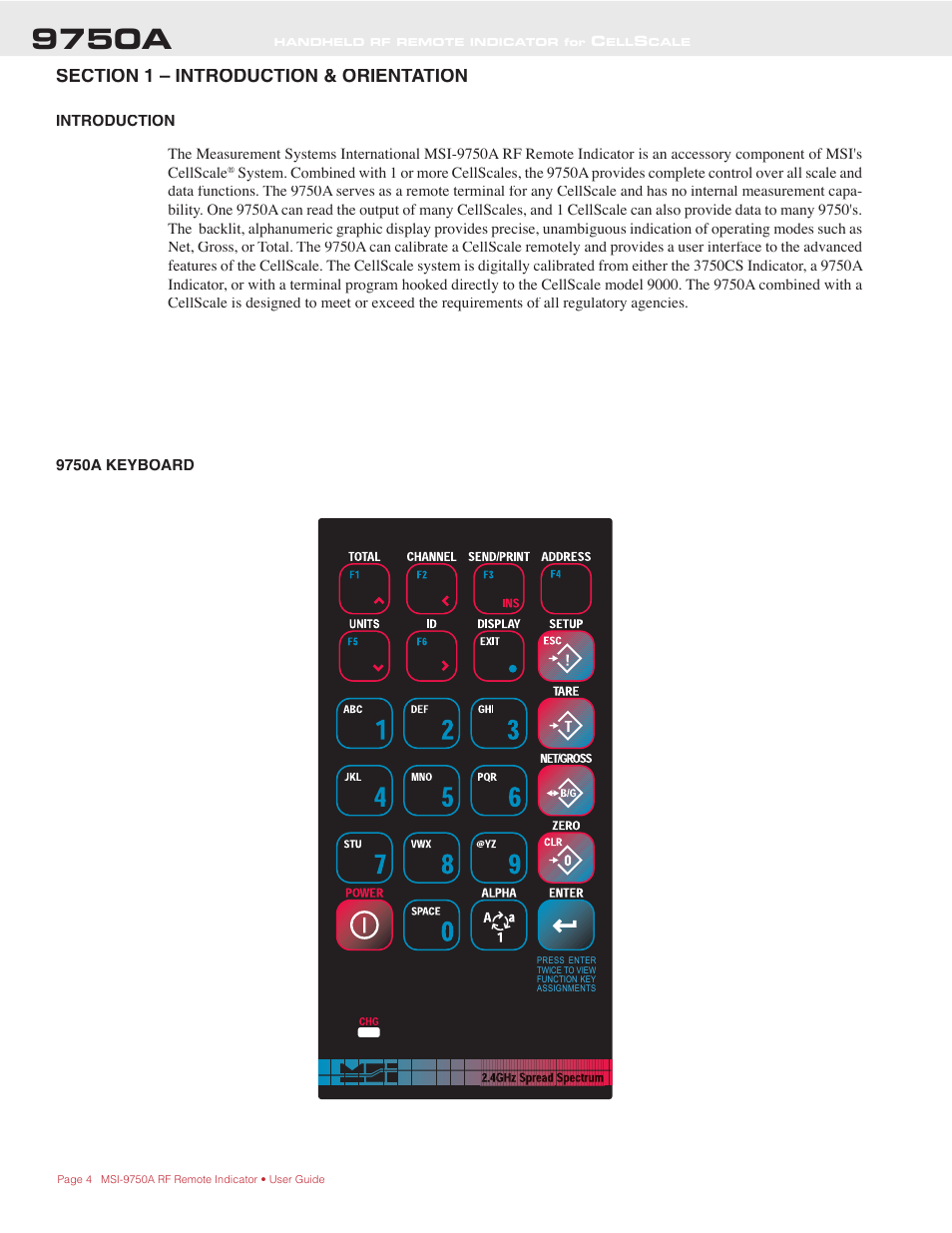 9750a | Rice Lake MSI-9750A CellScale RF Portable Indicator User Manual | Page 4 / 95