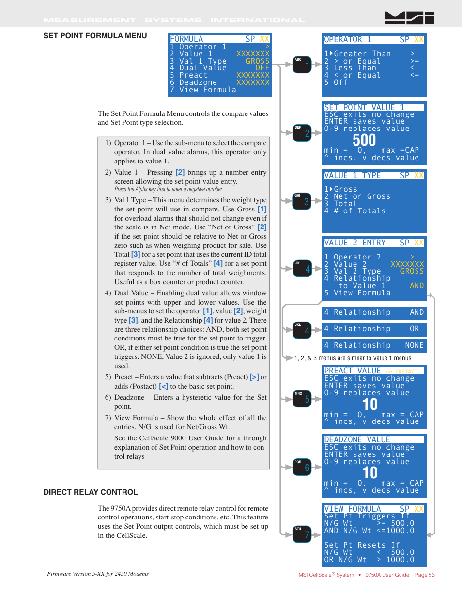 Rice Lake MSI-9750A CellScale RF Portable Indicator User Manual | Page 53 / 95
