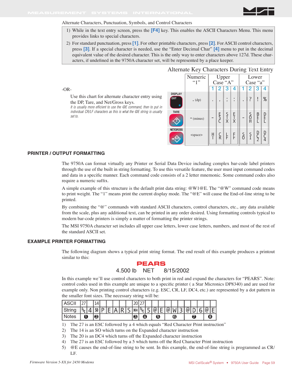 Rice Lake MSI-9750A CellScale RF Portable Indicator User Manual | Page 59 / 95
