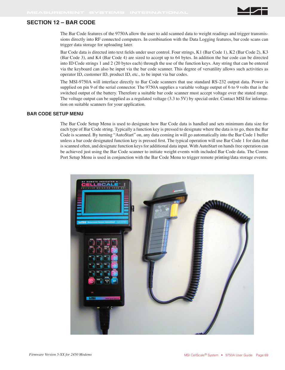 Rice Lake MSI-9750A CellScale RF Portable Indicator User Manual | Page 69 / 95