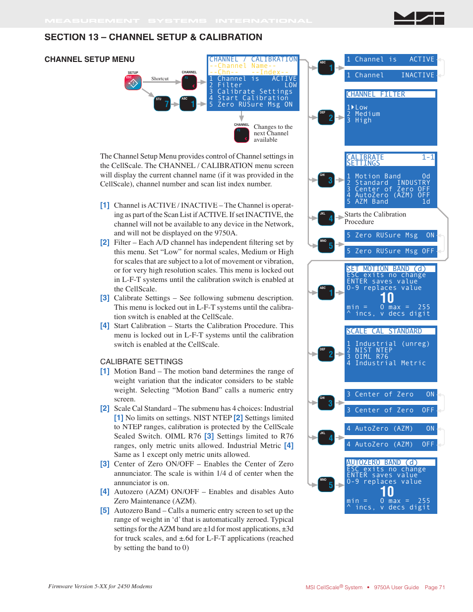 Rice Lake MSI-9750A CellScale RF Portable Indicator User Manual | Page 71 / 95