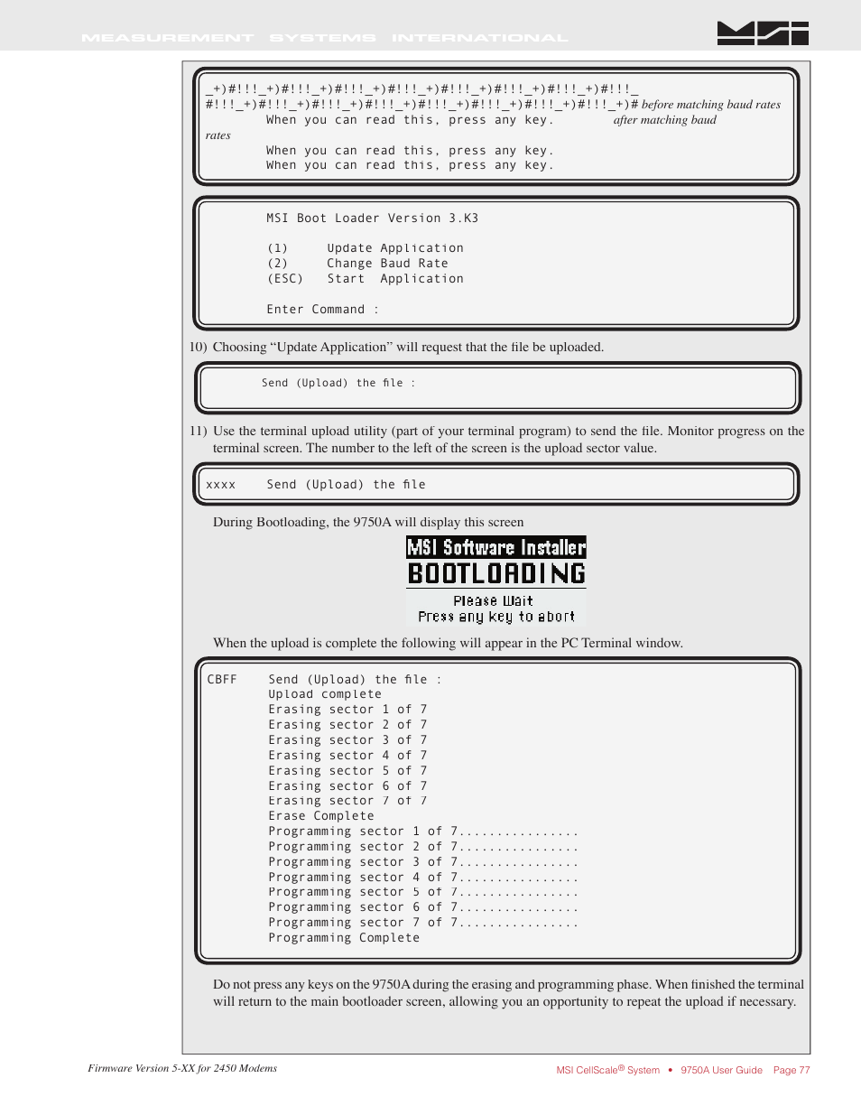 Rice Lake MSI-9750A CellScale RF Portable Indicator User Manual | Page 77 / 95