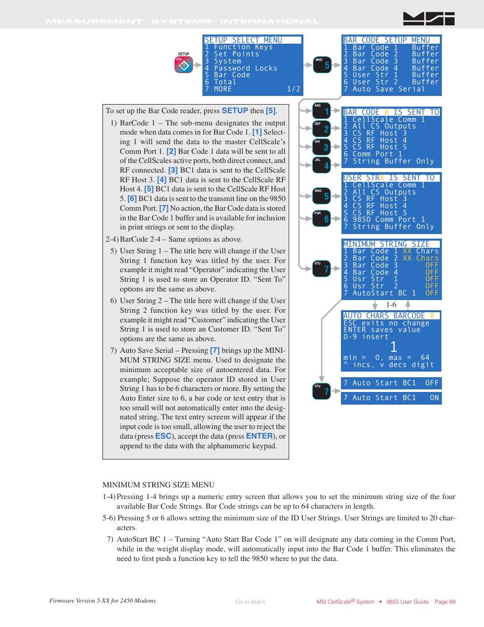 Rice Lake MSI-9850 CellScale RF Digital Indicator - Operator Manual User Manual | Page 89 / 114
