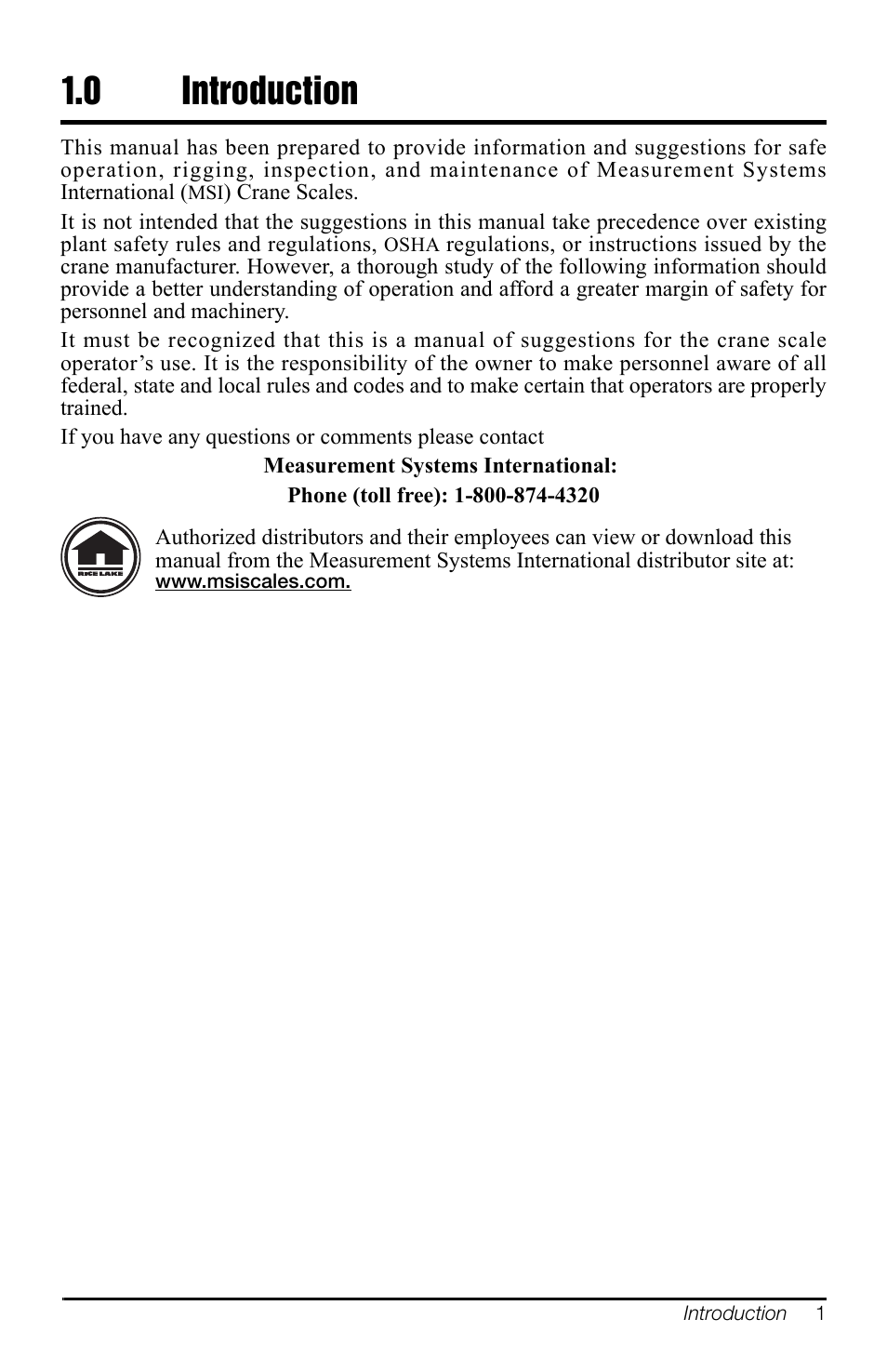 Rice Lake MSI-9300HT Hi-Torque Port-A-Weigh Plus CellScale RF Safety User Manual | Page 5 / 20