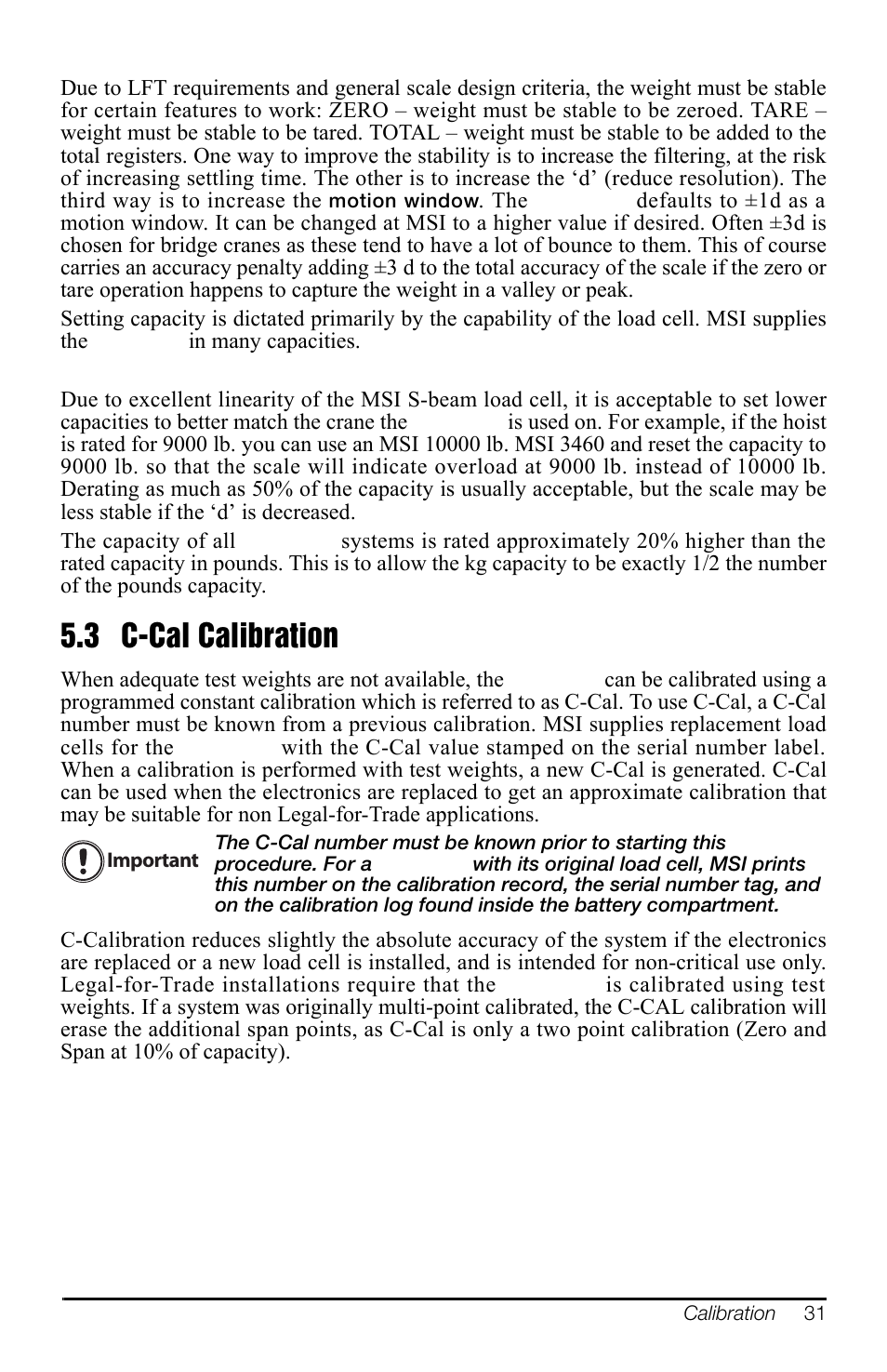 3 c-cal calibration | Rice Lake MSI-3460 Challenger 3 User Manual | Page 35 / 64