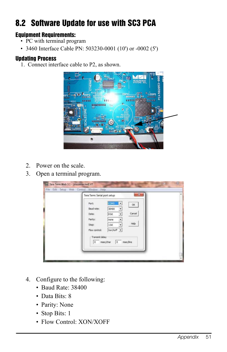 2 software update for use with sc3 pca | Rice Lake MSI-3460 Challenger 3 User Manual | Page 55 / 64