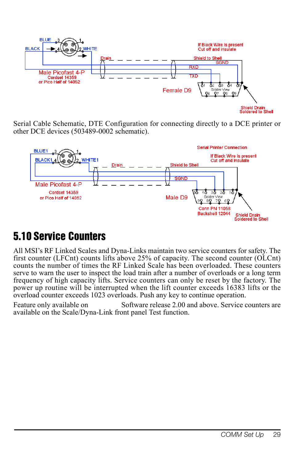 10 service counters | Rice Lake MSI-8000 RF Remote Display User Manual | Page 33 / 44