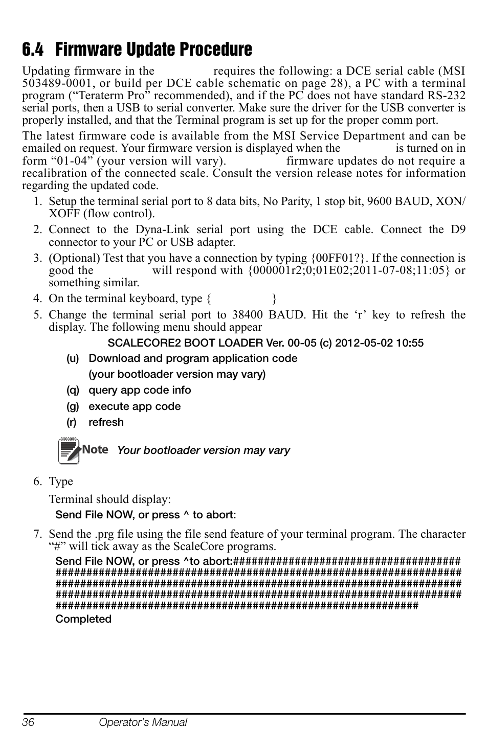 4 firmware update procedure | Rice Lake MSI-8000 RF Remote Display User Manual | Page 40 / 44