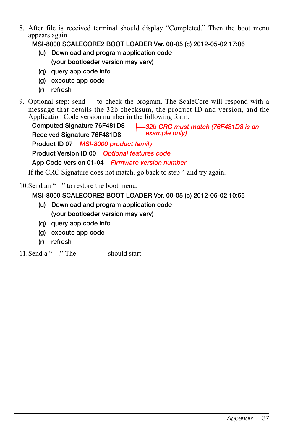 Rice Lake MSI-8000 RF Remote Display User Manual | Page 41 / 44