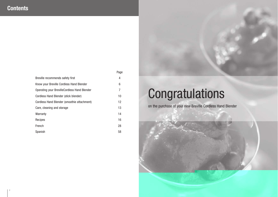 Breville BCS500XL User Manual | Page 2 / 44