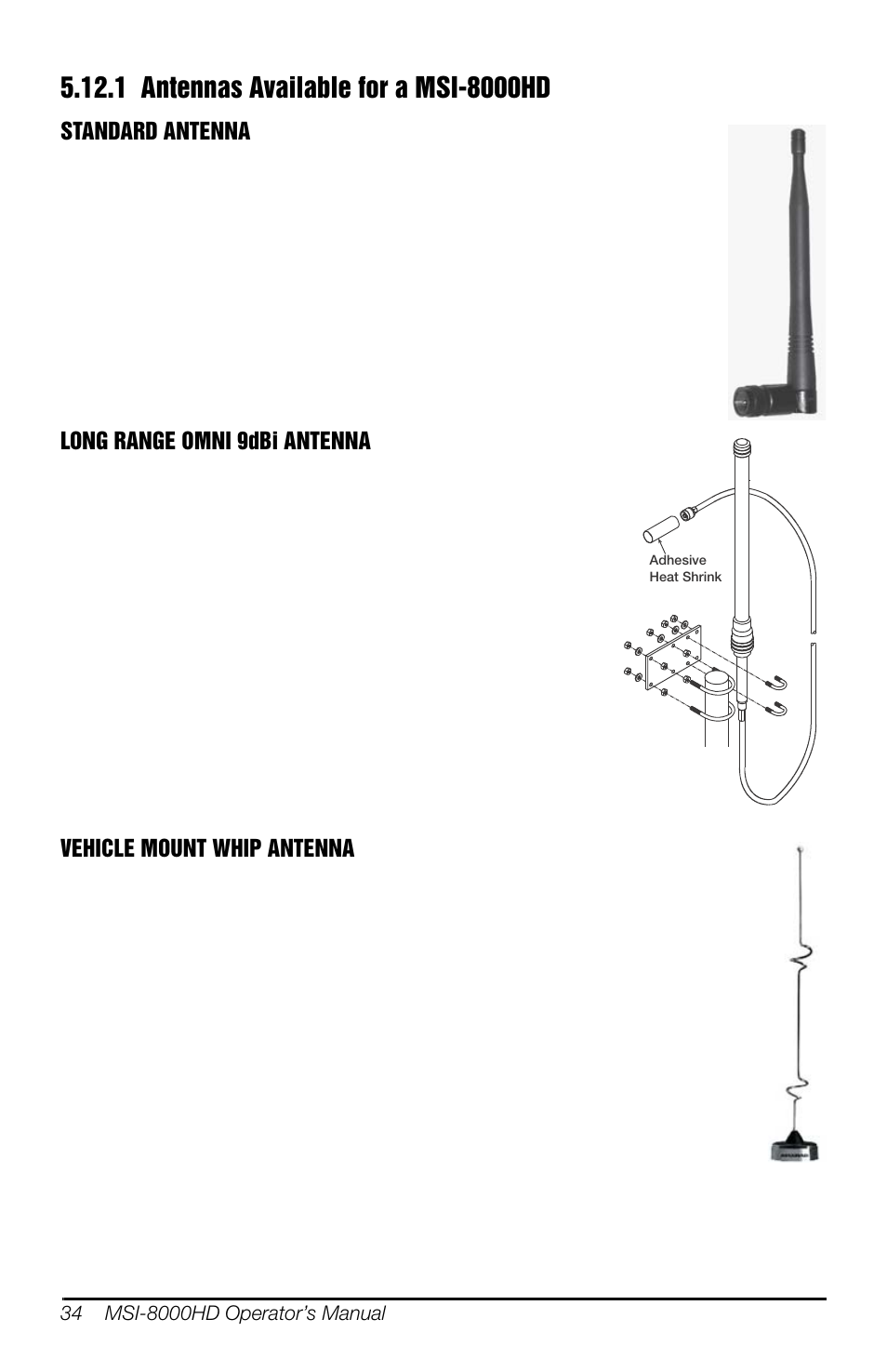 1 antennas available for a msi-8000hd, 1antennas available for a msi-8000hd | Rice Lake MSI-8000HD Remote Display User Manual | Page 38 / 48