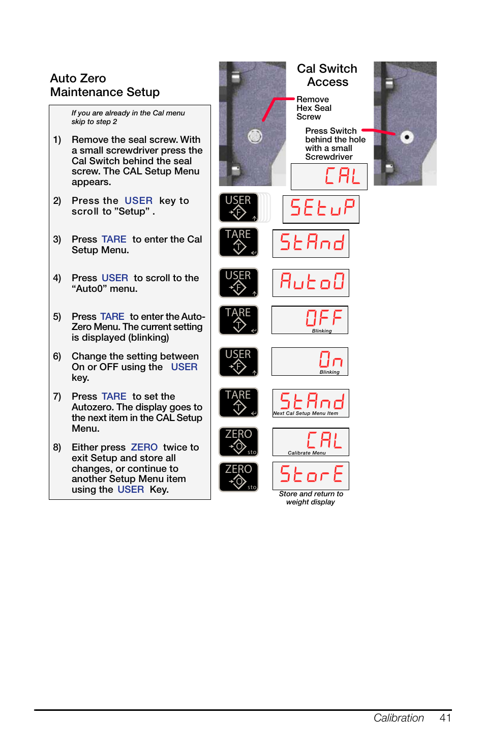 Vhwys 6wdqg $ywr 2ii 6wdqg, D/ 6wruh | Rice Lake MSI-4260 Port-A-Weigh User Manual | Page 45 / 64