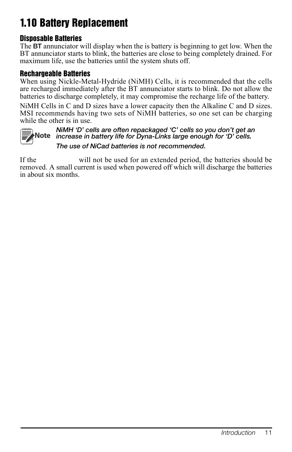 10 battery replacement | Rice Lake MSI-7300 Dyna-Link 2 User Manual | Page 15 / 60