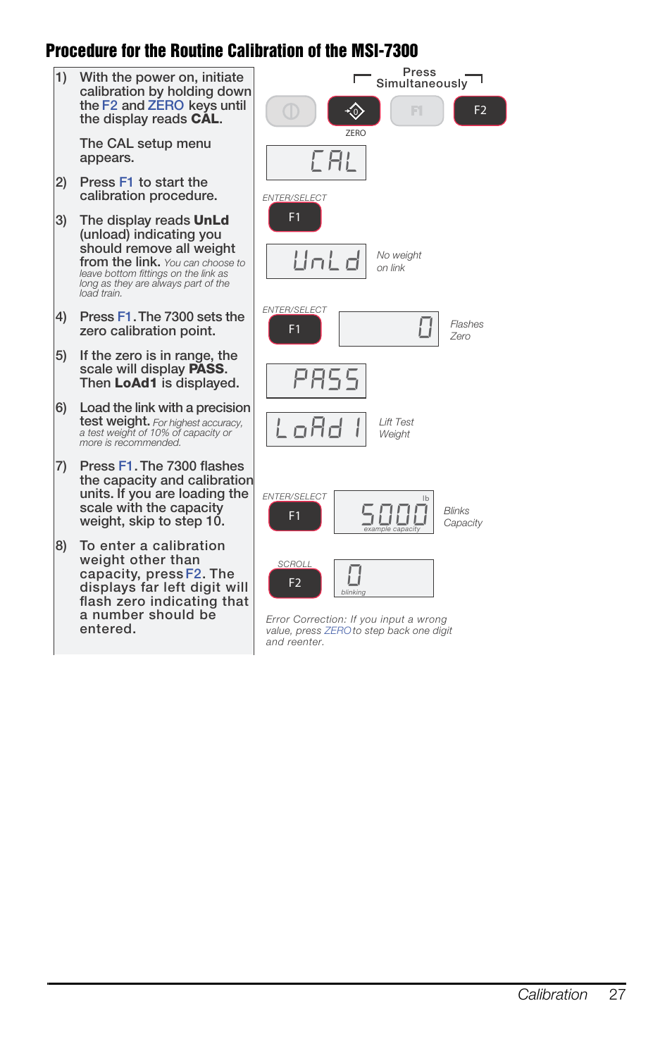 Figure 5-2 - standar, Xq/g  /r, Figure 5-2 standard calibration procedure | Rice Lake MSI-7300 Dyna-Link 2 User Manual | Page 31 / 60