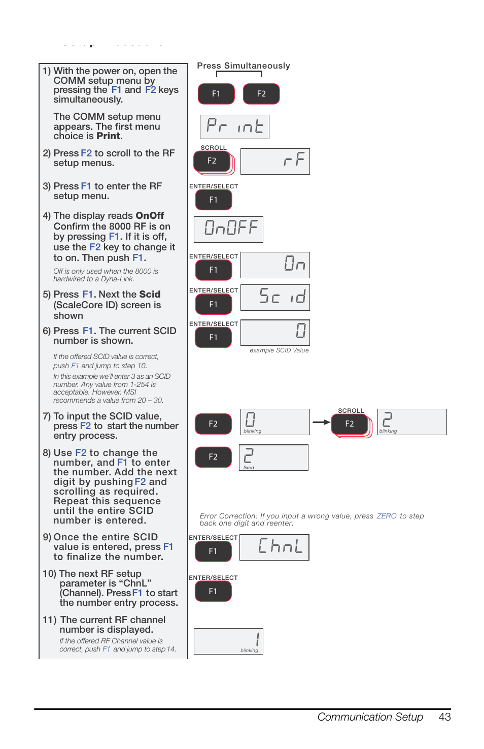 2q2ii 2q 3ulqw, Vflg u), Rf setup procedure | Rice Lake MSI-7300 Dyna-Link 2 User Manual | Page 47 / 60