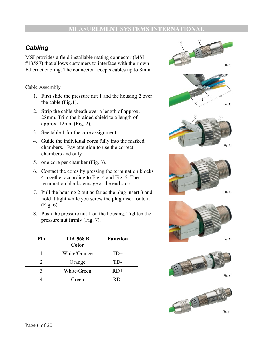 Cabling | Rice Lake MSI-9850 CellScale RF Digital Indicator - Ethernet Option Supplement User Manual | Page 6 / 21