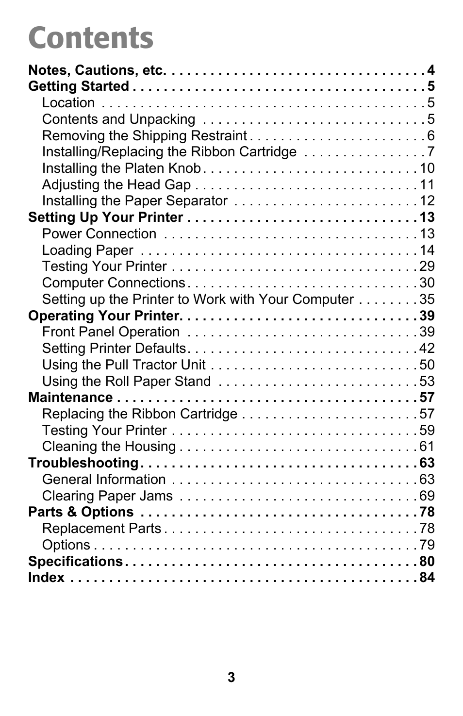 Rice Lake Okidata Microline ML 186 User Manual | Page 3 / 86