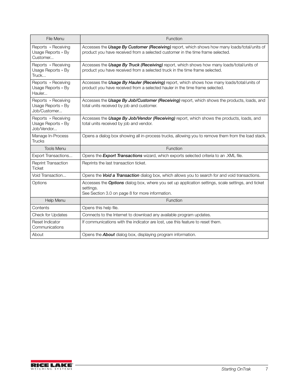 Rice Lake OnTrak Truck Scale Data Management - Operation Manual User Manual | Page 11 / 48