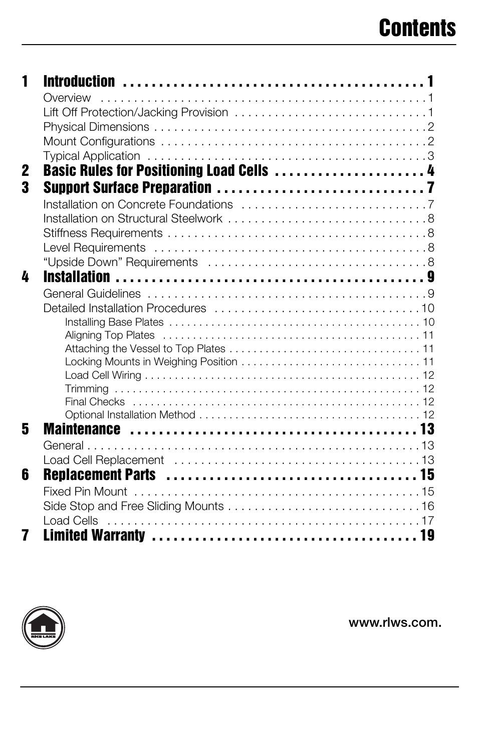 Rice Lake SURVIVOR Paramounts HE Medium Capacity User Manual | Page 3 / 24