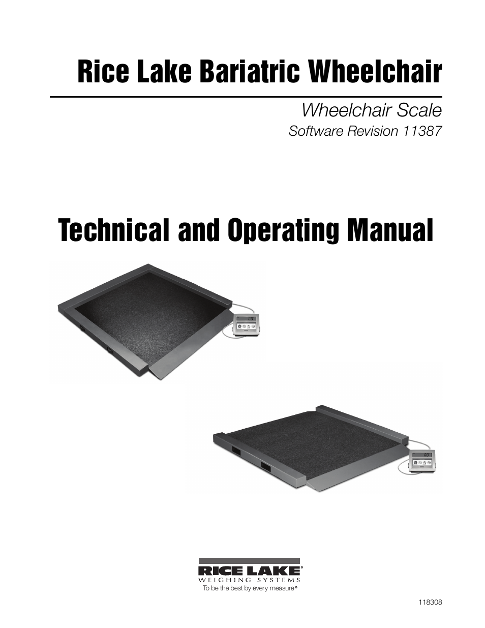 Rice Lake Portable Bariatric Wheelchair Scale Single Ramp (350-5) - Rice Lake Bariatric Wheelchair Scale User Manual | 38 pages