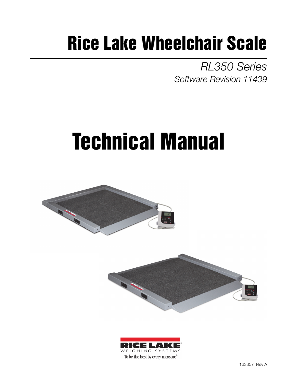 Rice Lake Portable Bariatric Wheelchair Scale Single Ramp (350-5) - Rice Lake Wheel Chair Scale Technical Manual User Manual | 36 pages