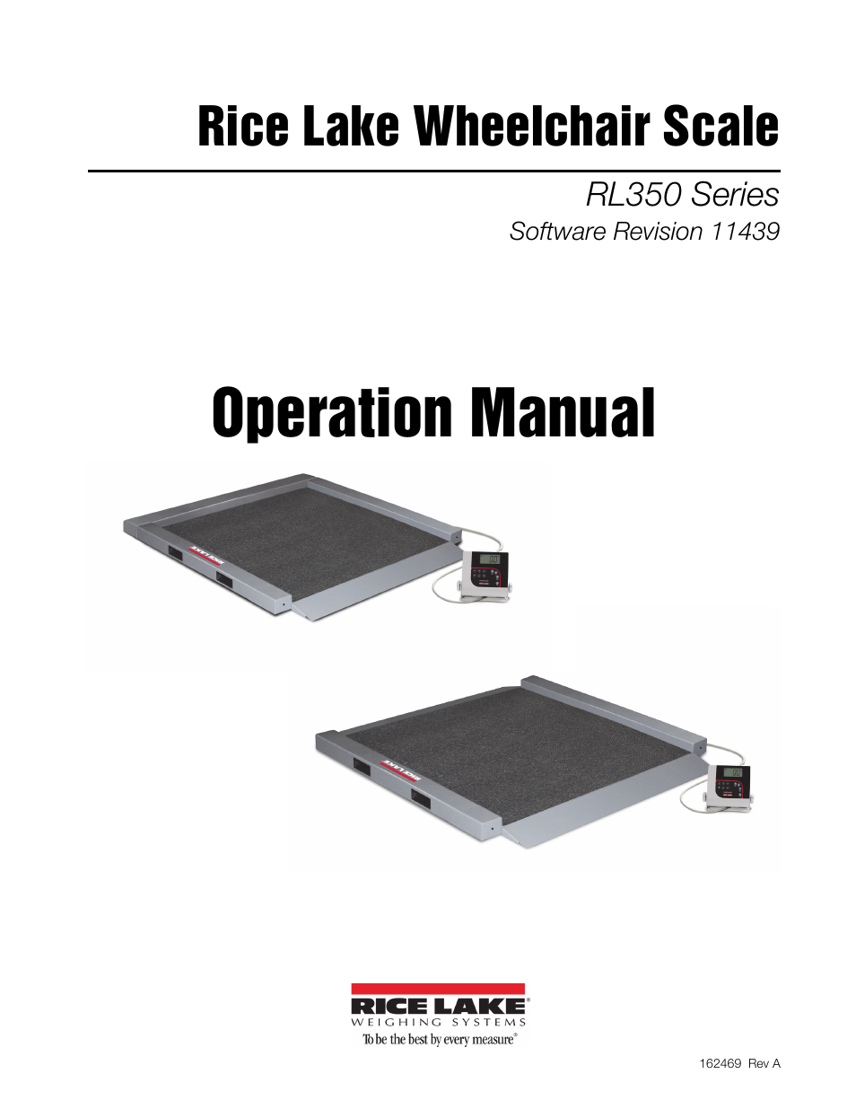 Rice Lake Portable Bariatric Wheelchair Scale Single Ramp (350-5) - Rice Lake Wheelchair Scale Operation Manual User Manual | 26 pages