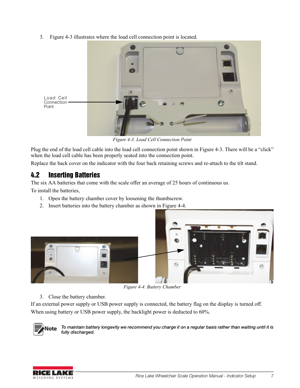 2 inserting batteries | Rice Lake Portable Bariatric Wheelchair Scale Single Ramp (350-5) - Rice Lake Wheelchair Scale Operation Manual User Manual | Page 11 / 26