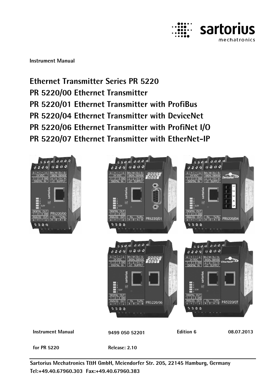 Rice Lake PR5220 Ethernet Transmitter User Manual | 172 pages