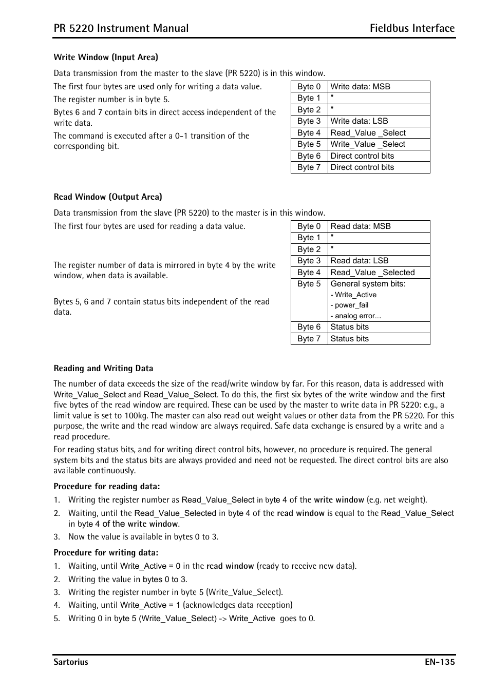 Pr 5220 instrument manual fieldbus interface | Rice Lake PR5220 Ethernet Transmitter User Manual | Page 135 / 172