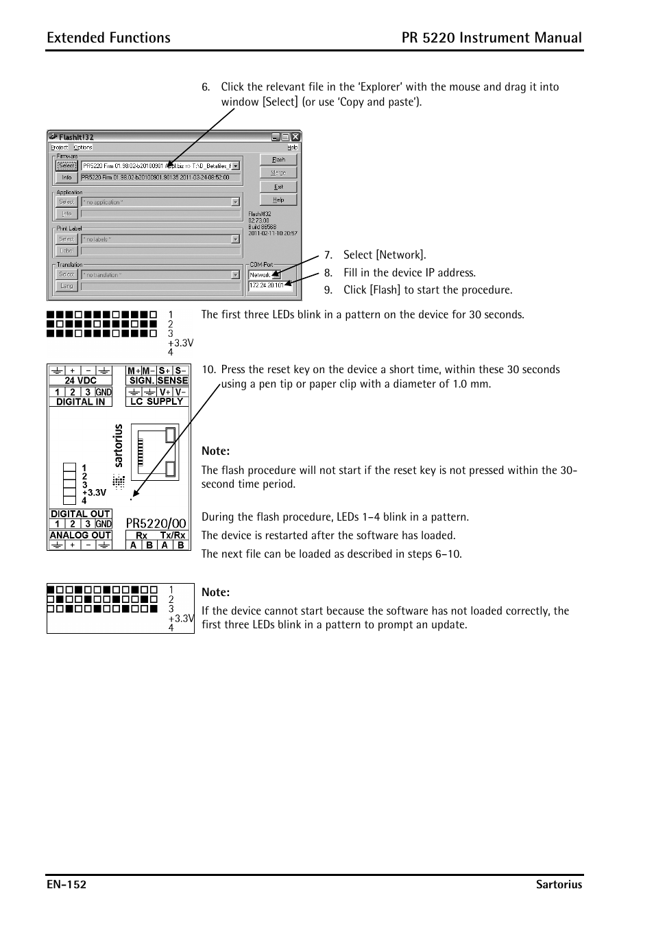 Extended functions, Pr 5220 instrument manual | Rice Lake PR5220 Ethernet Transmitter User Manual | Page 152 / 172