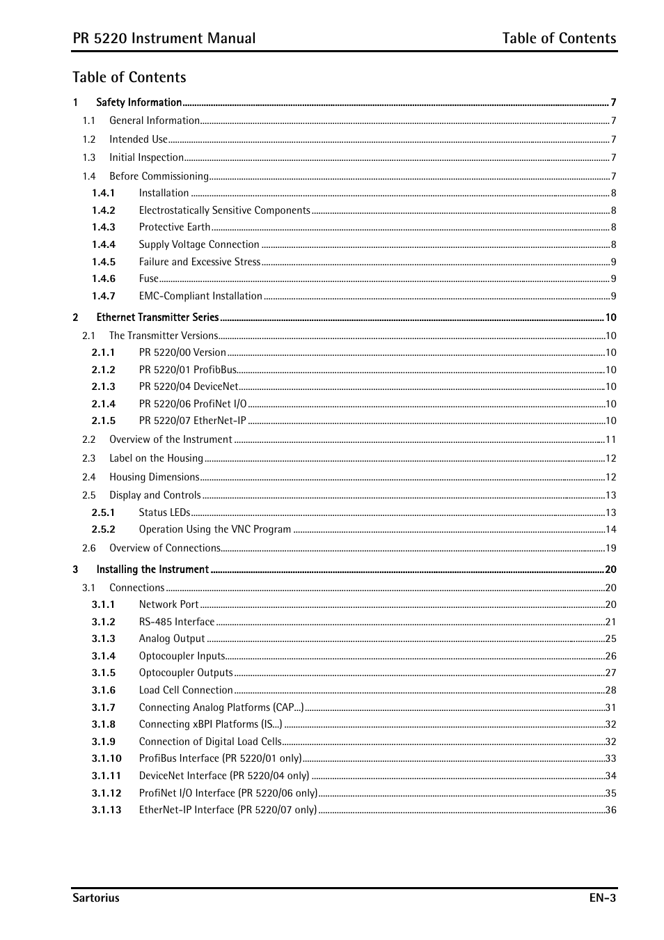 Rice Lake PR5220 Ethernet Transmitter User Manual | Page 3 / 172