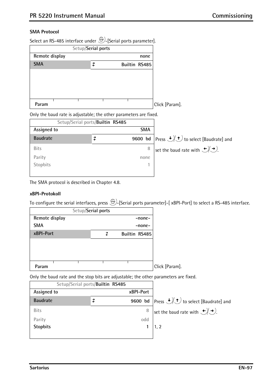 Pr 5220 instrument manual commissioning | Rice Lake PR5220 Ethernet Transmitter User Manual | Page 97 / 172