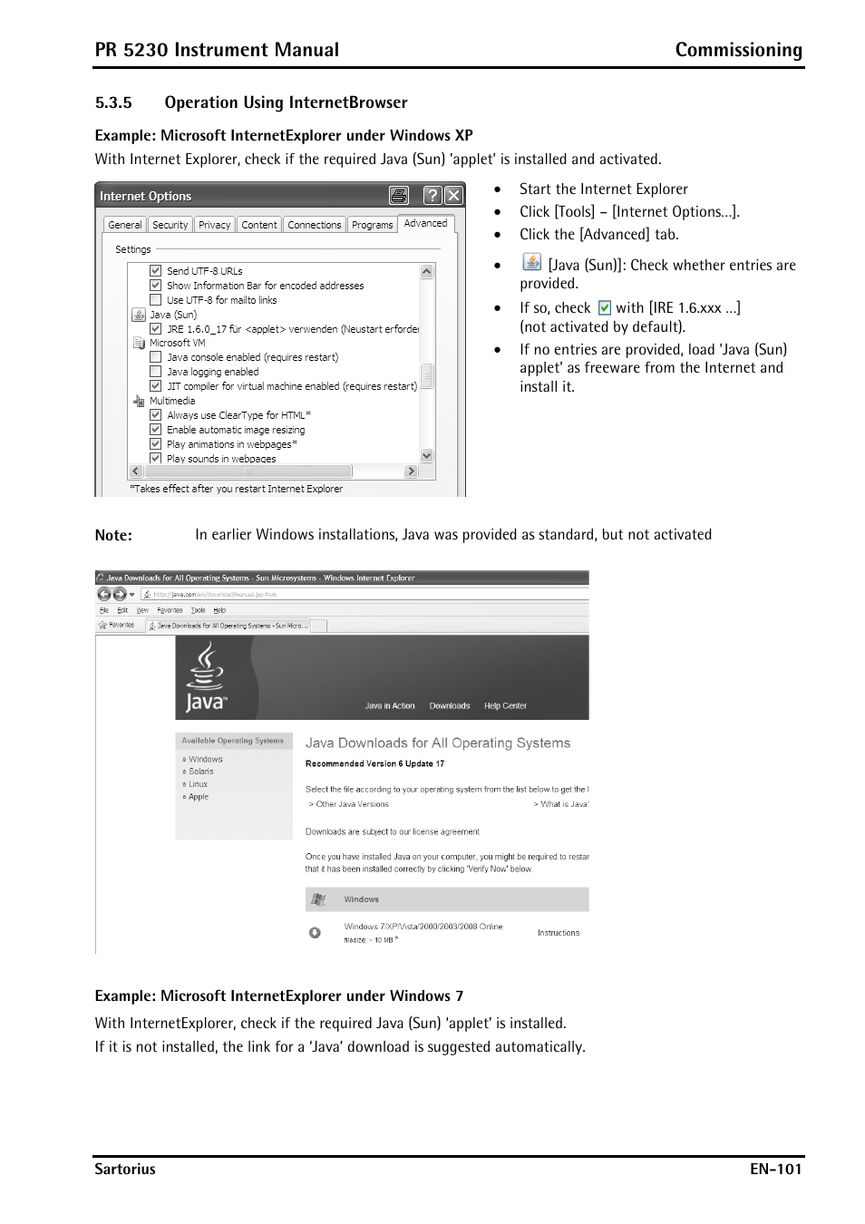 5 operation using internetbrowser, Operation using internetbrowser, Pr 5230 instrument manual commissioning | Rice Lake PR5230 Fieldbus Transmitter User Manual | Page 101 / 252