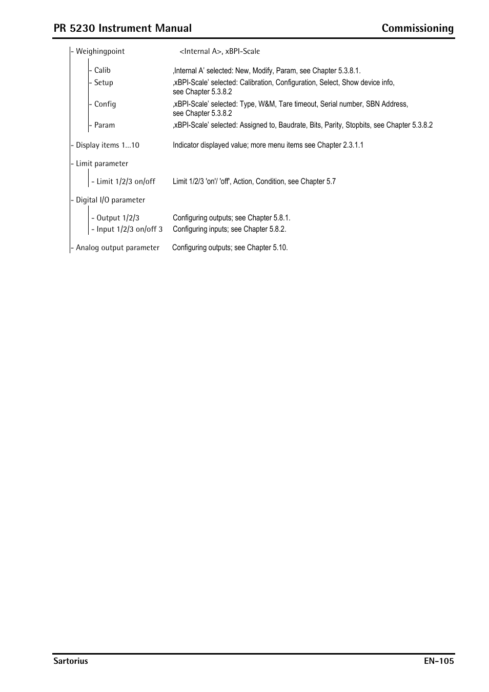 Pr 5230 instrument manual commissioning | Rice Lake PR5230 Fieldbus Transmitter User Manual | Page 105 / 252