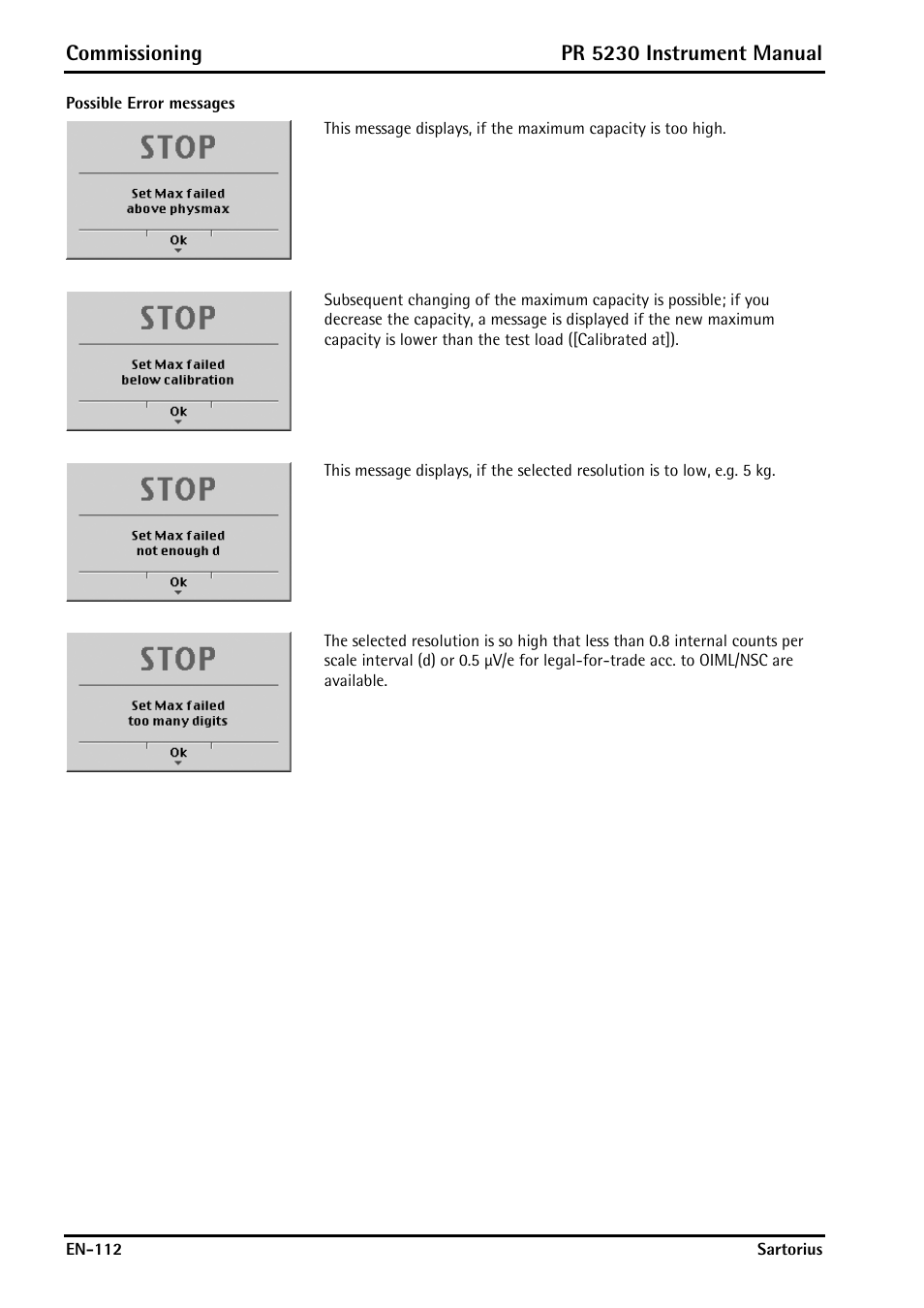 Commissioning, Pr 5230 instrument manual | Rice Lake PR5230 Fieldbus Transmitter User Manual | Page 112 / 252