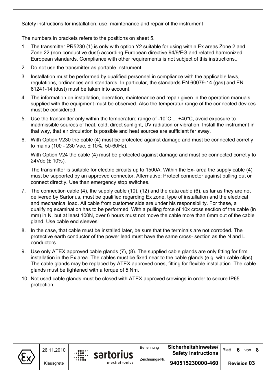 Rice Lake PR5230 Fieldbus Transmitter User Manual | Page 236 / 252
