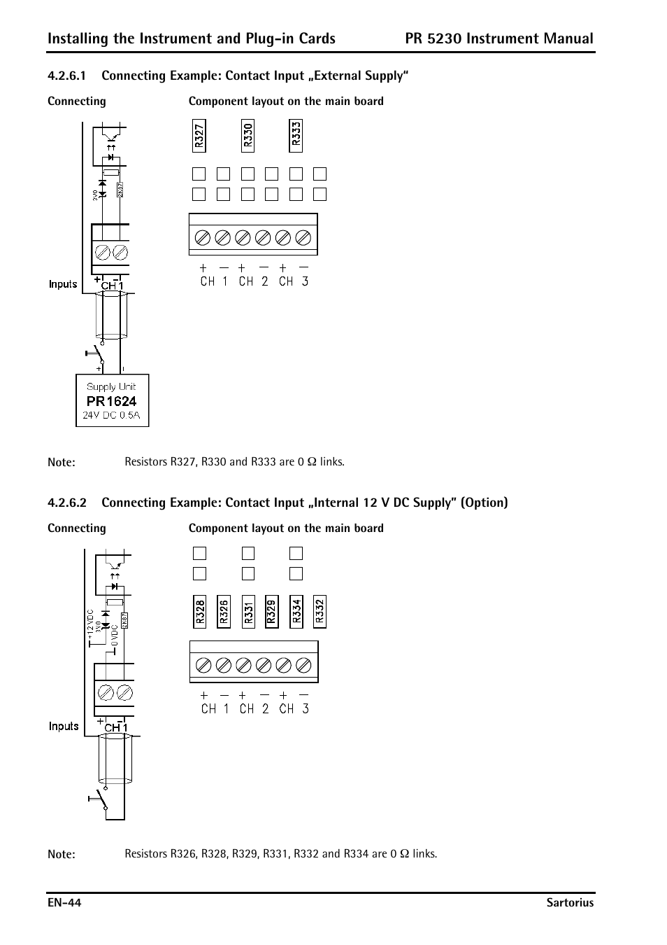 Installing the instrument and plug-in cards, Pr 5230 instrument manual | Rice Lake PR5230 Fieldbus Transmitter User Manual | Page 44 / 252