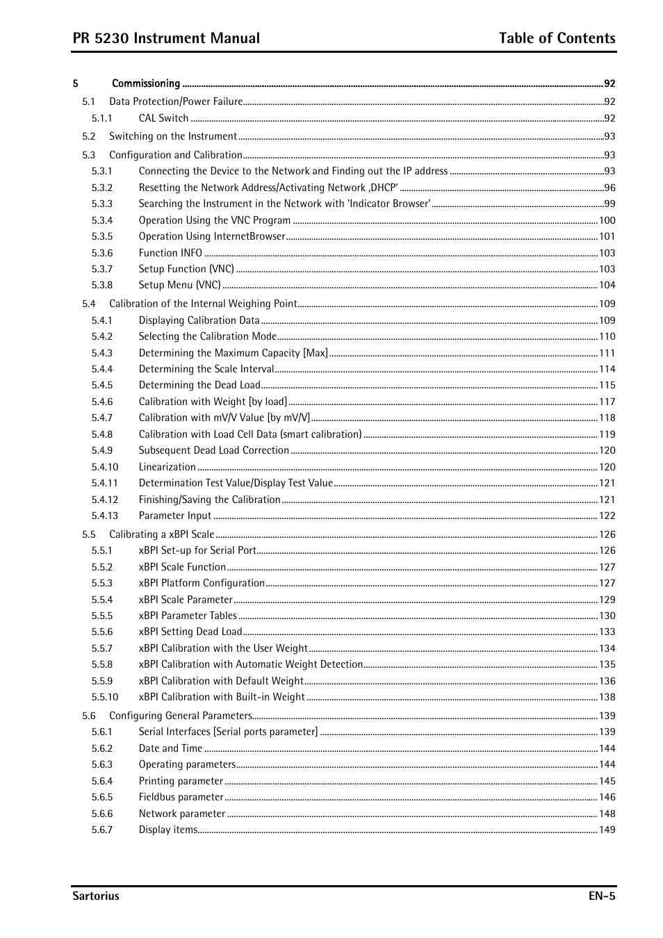 Pr 5230 instrument manual table of contents | Rice Lake PR5230 Fieldbus Transmitter User Manual | Page 5 / 252