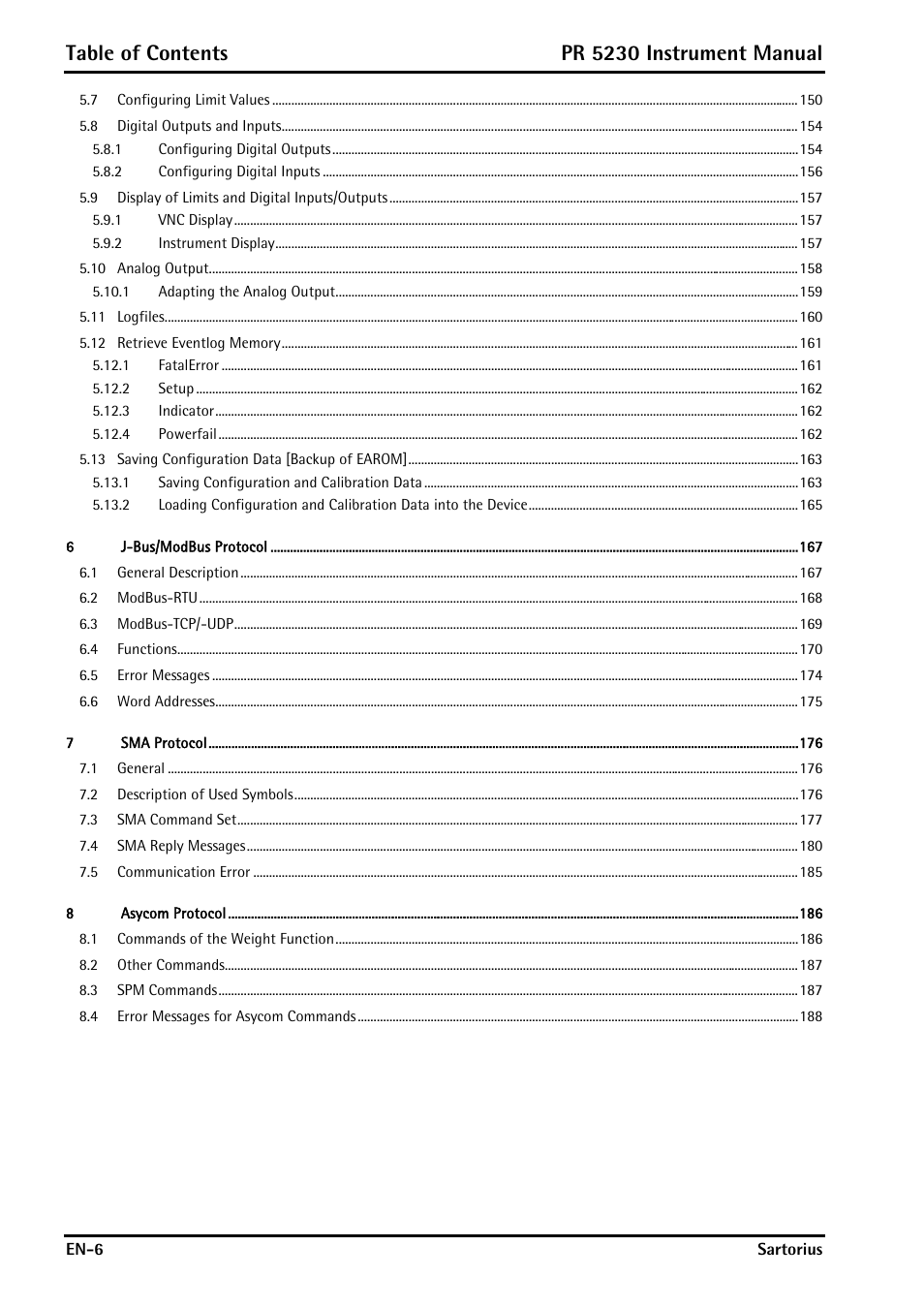 Table of contents pr 5230 instrument manual | Rice Lake PR5230 Fieldbus Transmitter User Manual | Page 6 / 252