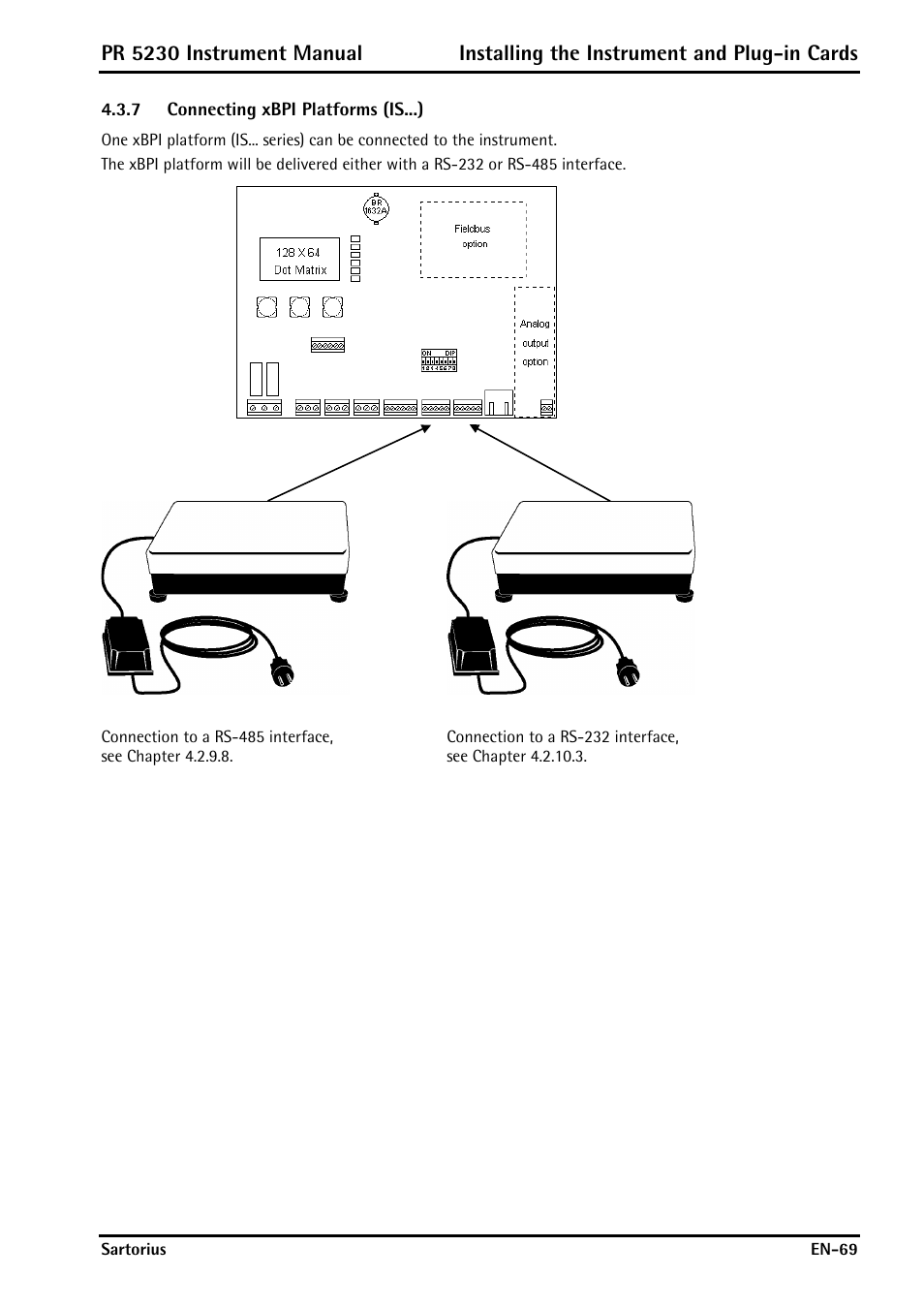 7 connecting xbpi platforms (is...), Connecting xbpi platforms (is...) | Rice Lake PR5230 Fieldbus Transmitter User Manual | Page 69 / 252