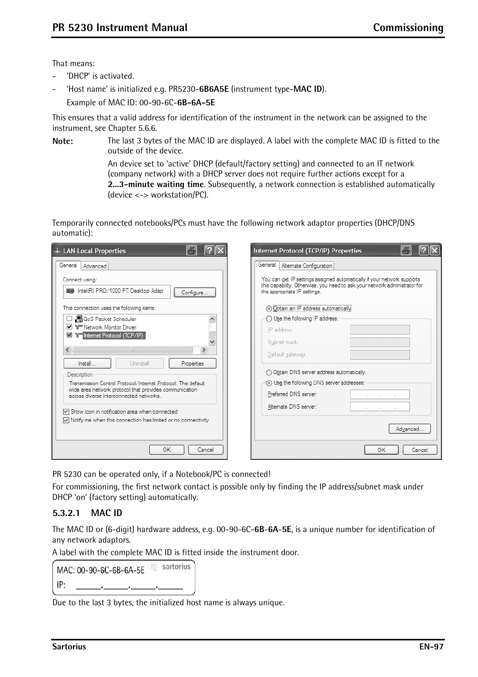 1 mac id, Pr 5230 instrument manual commissioning | Rice Lake PR5230 Fieldbus Transmitter User Manual | Page 97 / 252