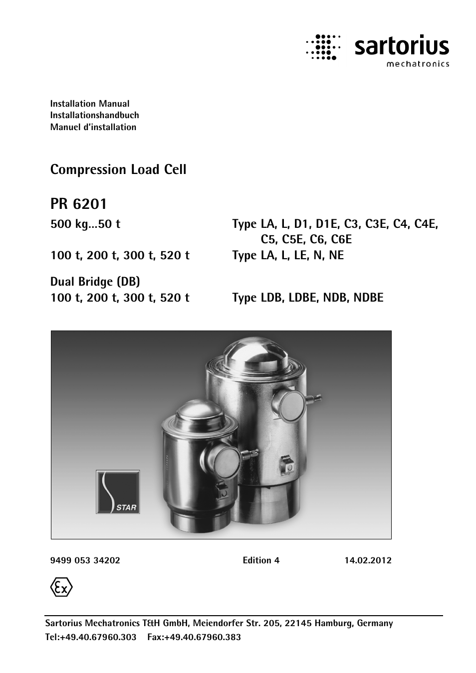 Rice Lake PR6201 Zinc-Plated Steel Star Mount Kits User Manual | 86 pages