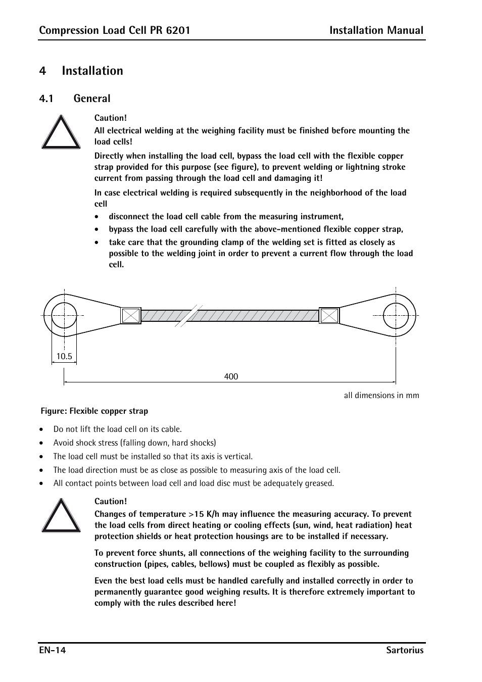 4 installation, 1 general, 4installation | Rice Lake PR6201 Zinc-Plated Steel Star Mount Kits User Manual | Page 16 / 86