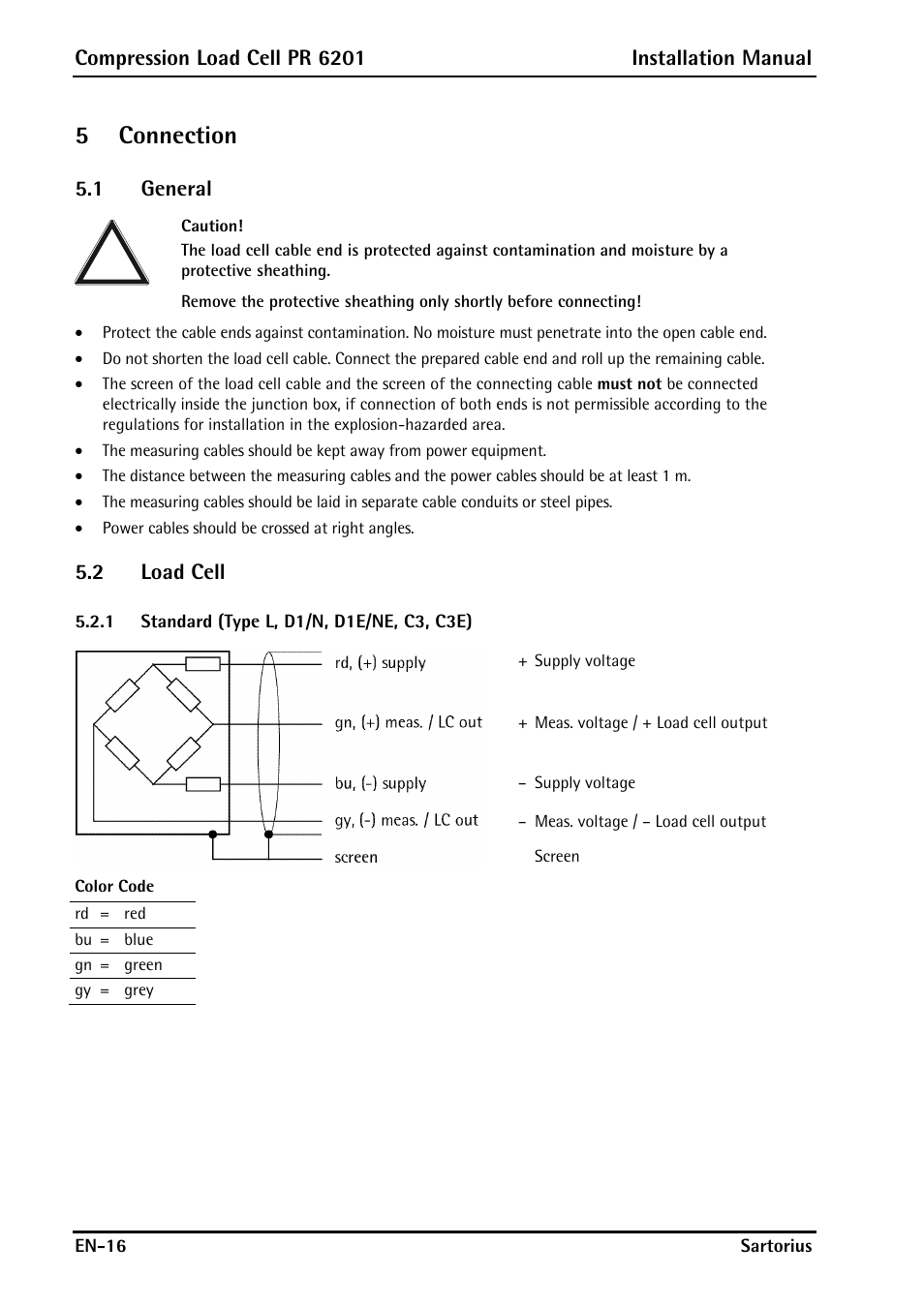 5 connection, 1 general, 2 load cell | 1 standard (type l, d1/n, d1e/ne, c3, c3e), 5connection | Rice Lake PR6201 Zinc-Plated Steel Star Mount Kits User Manual | Page 18 / 86