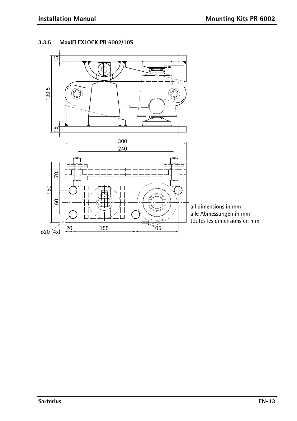 5 maxiflexlock pr 6002/10s | Rice Lake PR6202 Hygienic Weigh Module Kits User Manual | Page 15 / 70