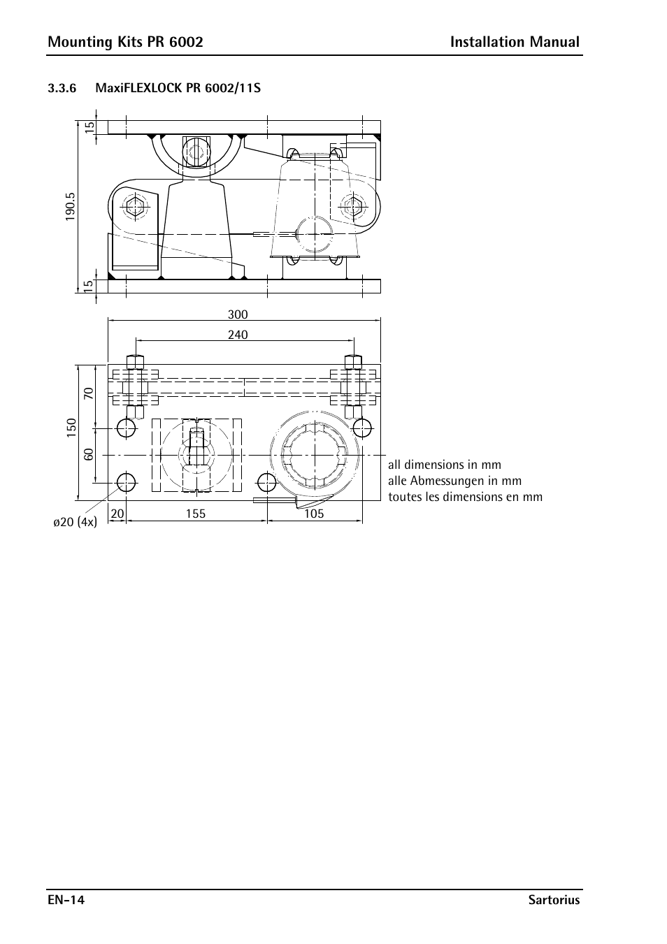 6 maxiflexlock pr 6002/11s | Rice Lake PR6202 Hygienic Weigh Module Kits User Manual | Page 16 / 70
