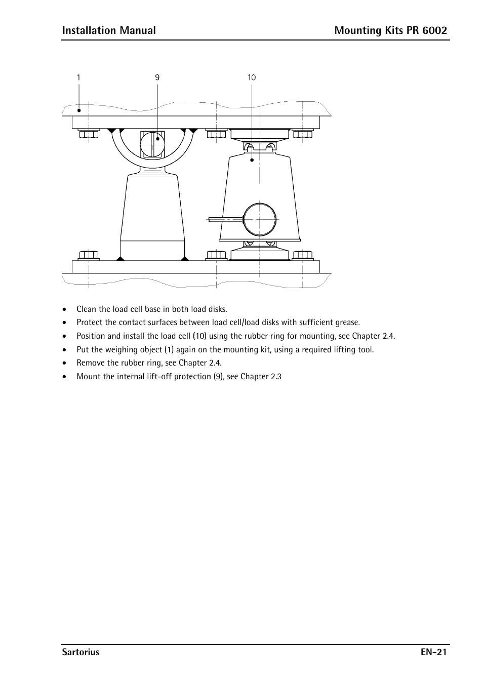 Installation manual mounting kits pr 6002 | Rice Lake PR6202 Hygienic Weigh Module Kits User Manual | Page 23 / 70