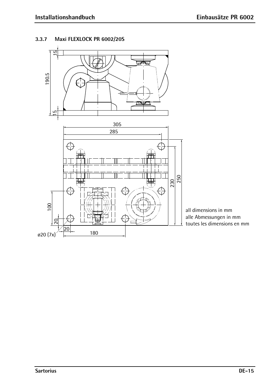 7 maxi flexlock pr 6002/20s, Maxi flexlock pr 6002/20s | Rice Lake PR6202 Hygienic Weigh Module Kits User Manual | Page 39 / 70