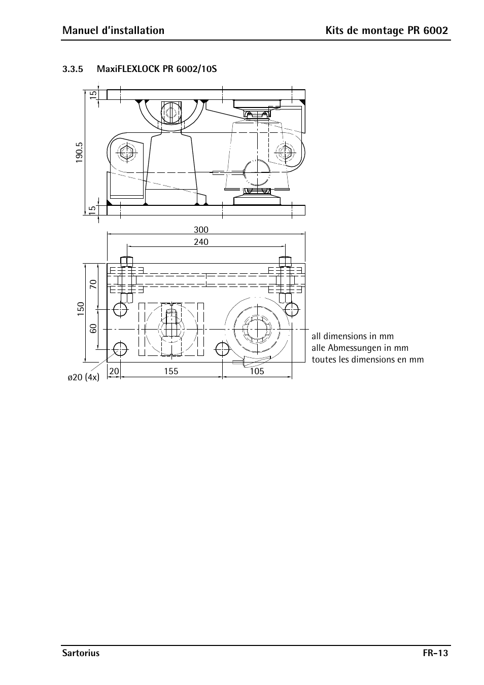 5 maxiflexlock pr 6002/10s, Maxiflexlock pr 6002/10s | Rice Lake PR6202 Hygienic Weigh Module Kits User Manual | Page 59 / 70
